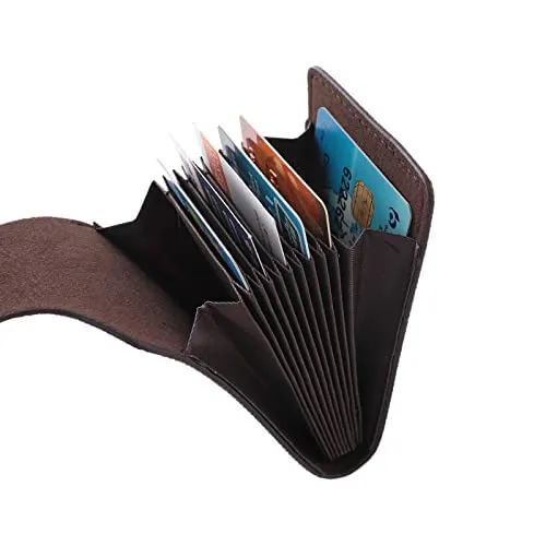 Kuber Industries Card Holder Wallet for Men Women|Debit Credit Card Holder|Wallet for Id, Visiting Card, Buisness Card|Button Closure|Black (Pack of 3)