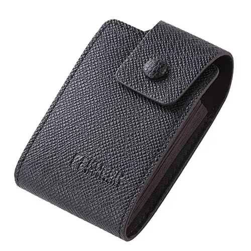 Kuber Industries Card Holder Wallet for Men Women|Debit Credit Card Holder|Wallet for Id, Visiting Card, Buisness Card|Button Closure|Black (Pack of 3)