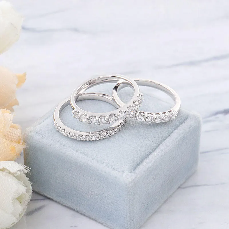 Lab Diamond Stackable Wedding Bands