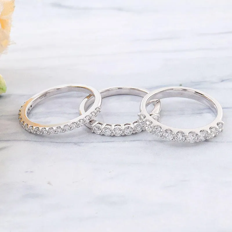 Lab Diamond Stackable Wedding Bands