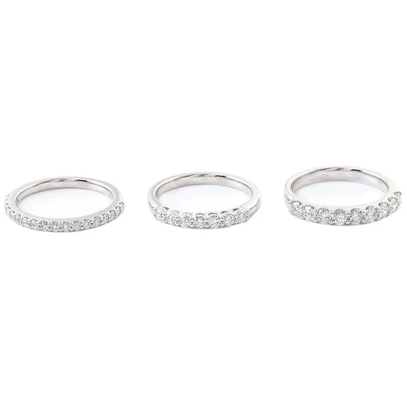Lab Diamond Stackable Wedding Bands