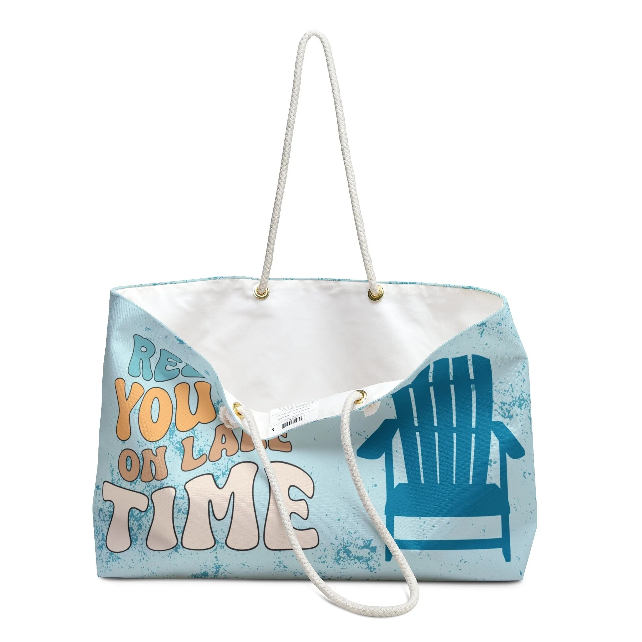 Lake Time Canvas Weekender Tote Bag