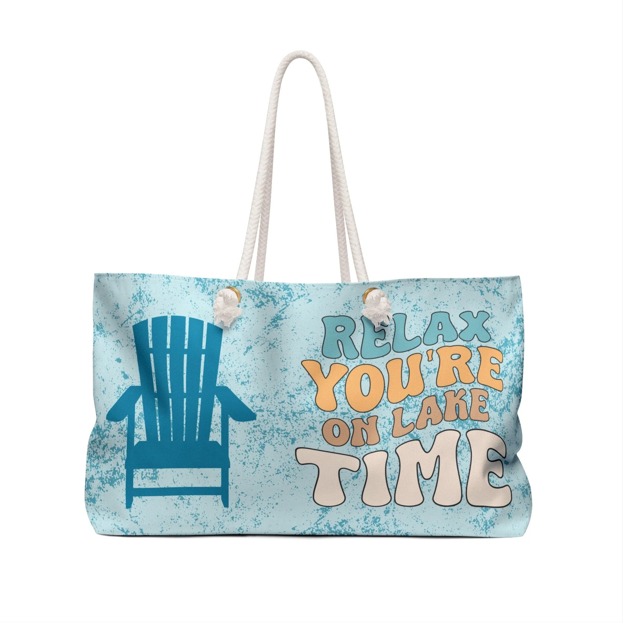Lake Time Canvas Weekender Tote Bag