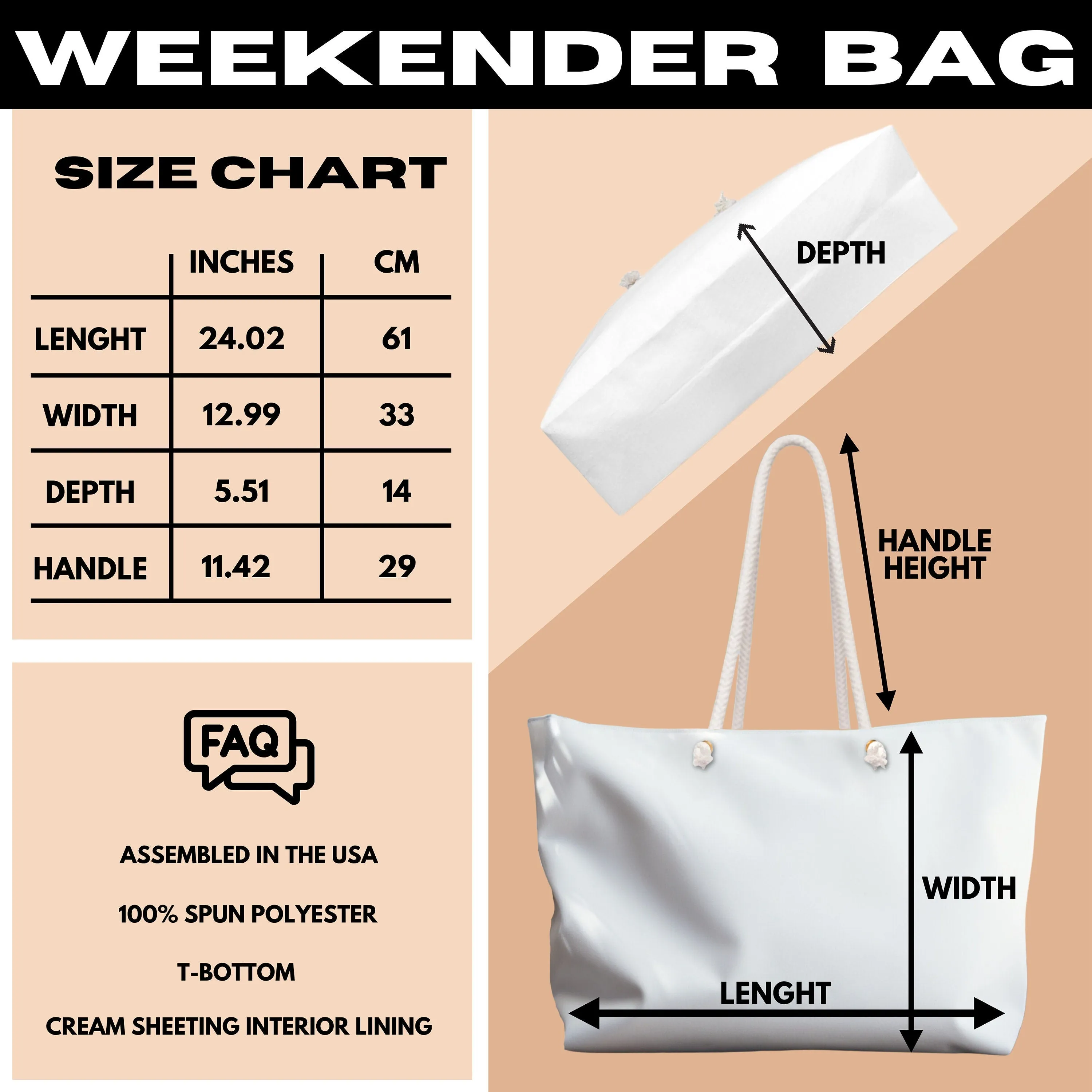 Lake Time Canvas Weekender Tote Bag