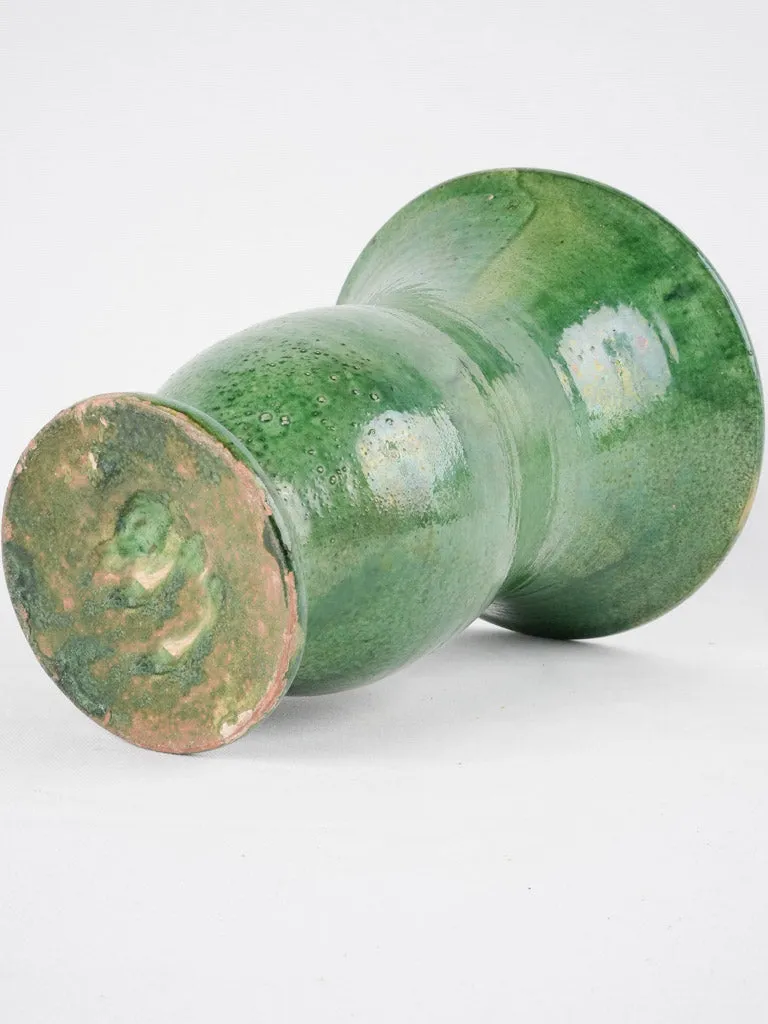 Large antique French vase from Vallauris - green 12½"