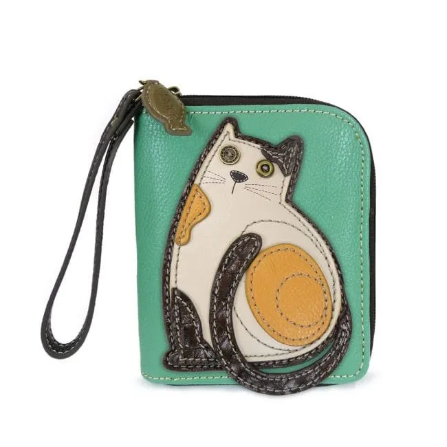 LAZZY CAT - Calico Kitty ZIP AROUND WALLET* by Chala