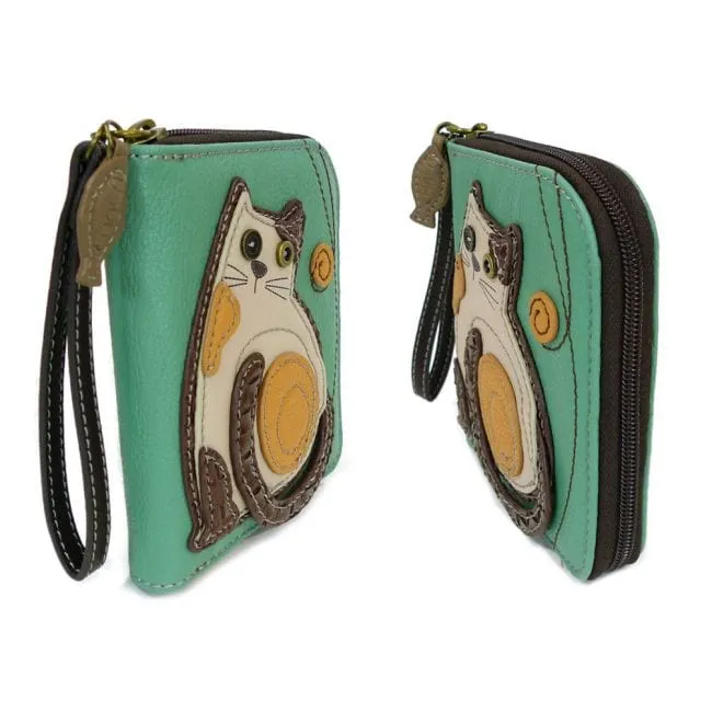 LAZZY CAT - Calico Kitty ZIP AROUND WALLET* by Chala
