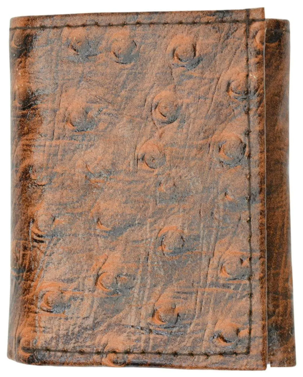 Leather Children Trifold Wallet Kids Ostrich Print 71825 OS