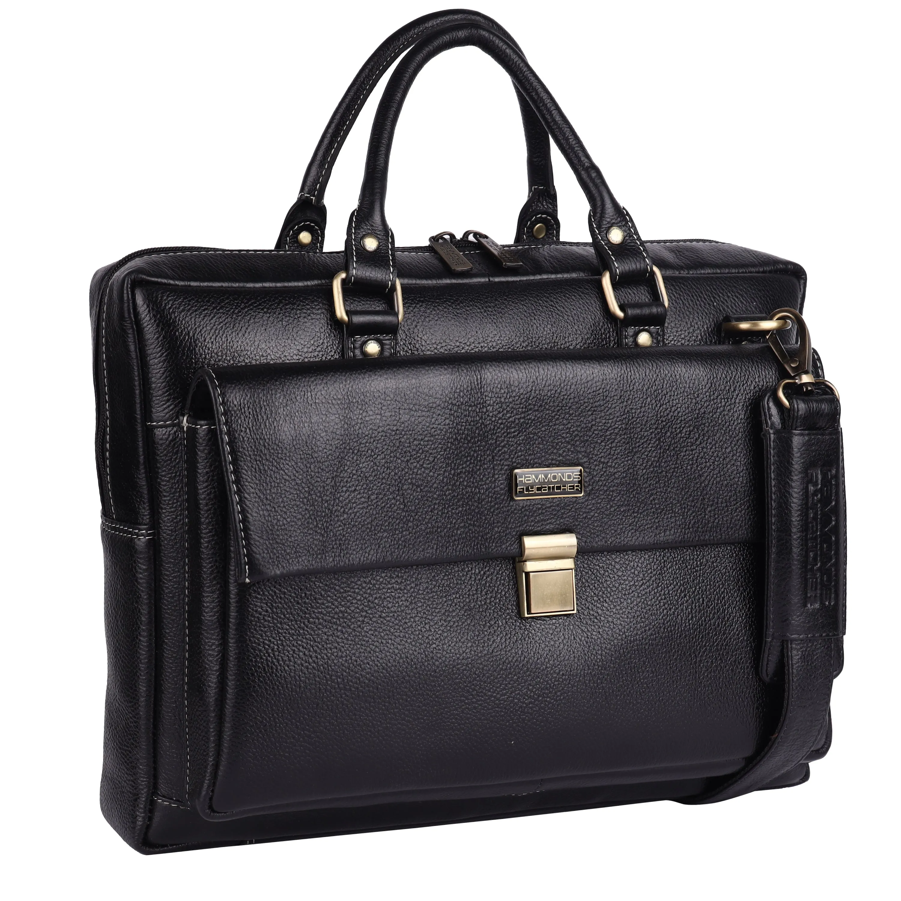Leather Laptop Messenger Bag For Men  - Fits For 14-16 Inch Laptop - 1 Year Warranty Included
