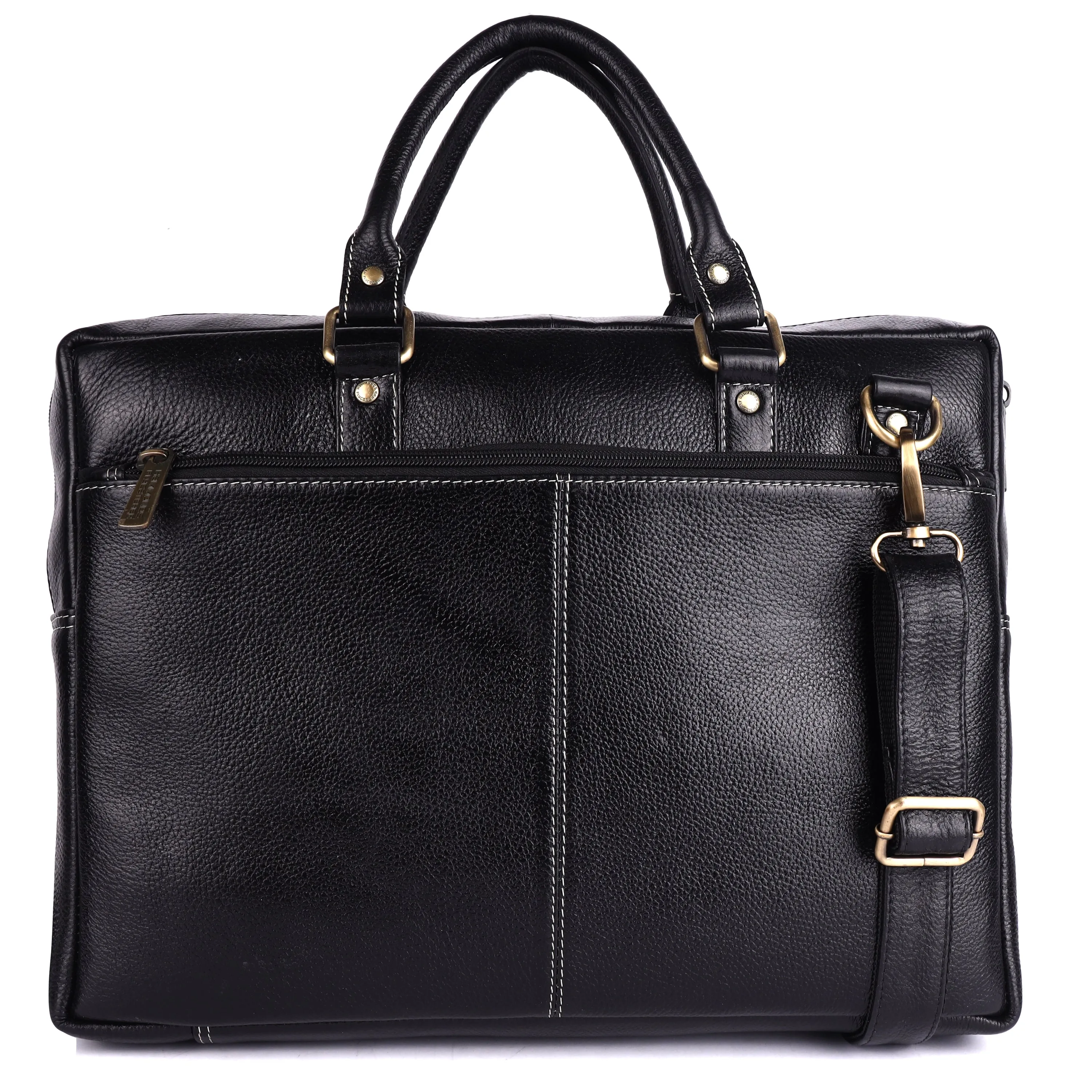 Leather Laptop Messenger Bag For Men  - Fits For 14-16 Inch Laptop - 1 Year Warranty Included