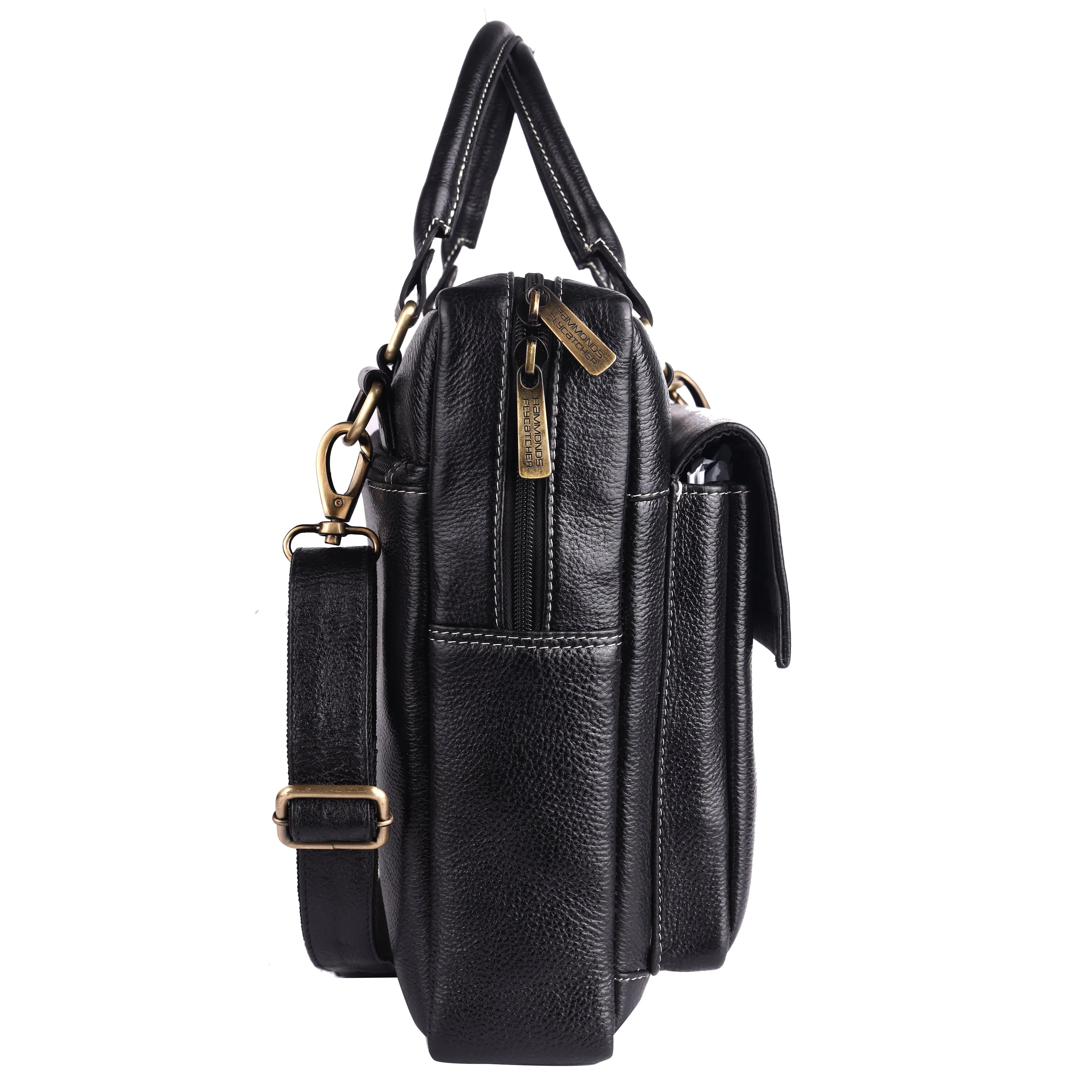 Leather Laptop Messenger Bag For Men  - Fits For 14-16 Inch Laptop - 1 Year Warranty Included