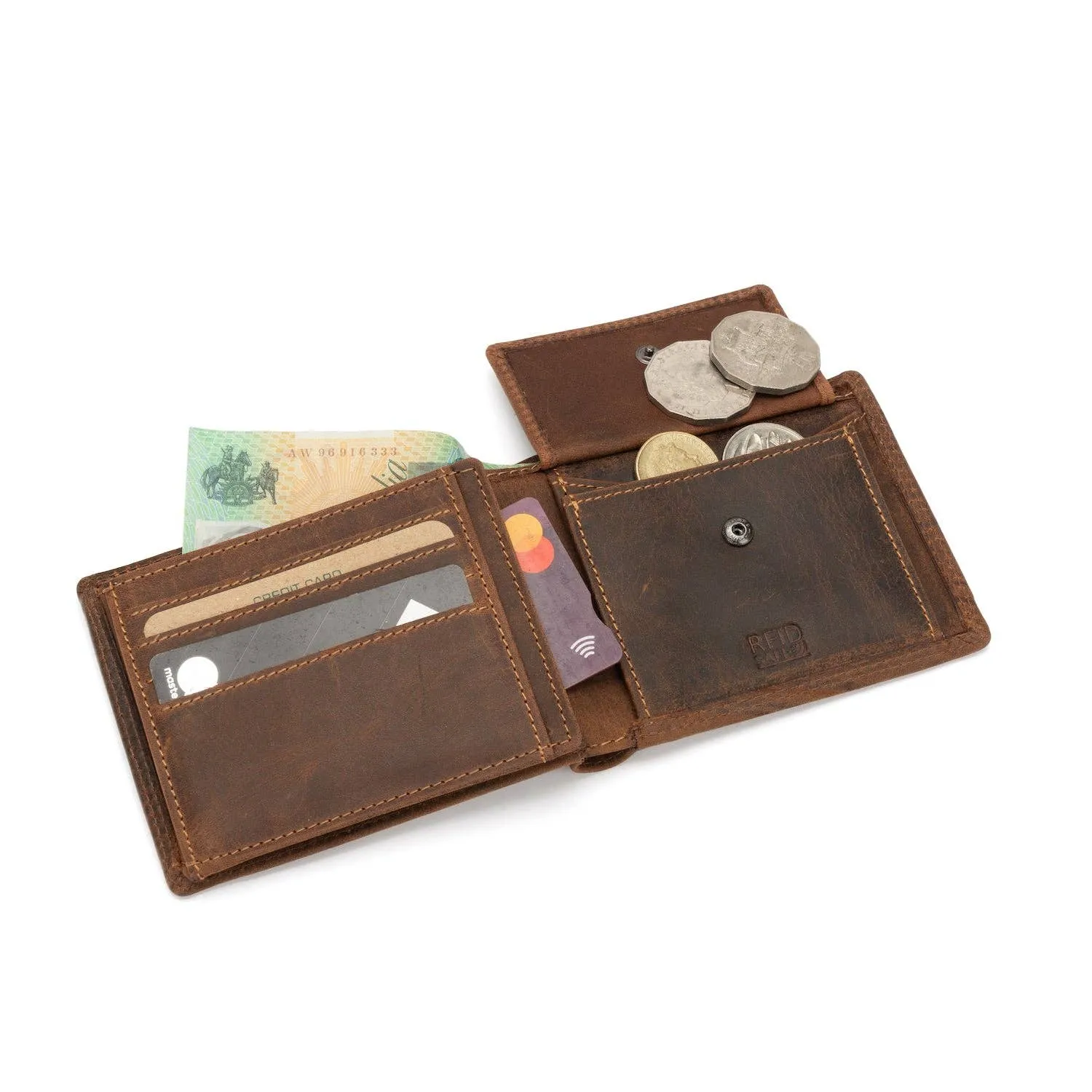 Leather Men Wallet Hart