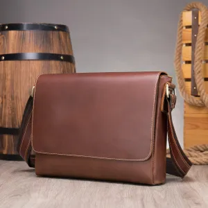 Leather Shoulder Bag Retro Messenger Bag