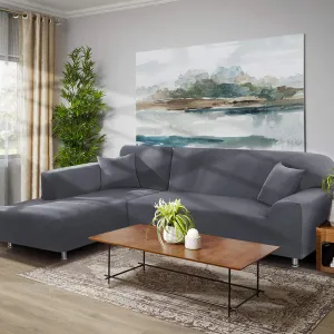 Light Grey L-Shaped Sofa Covers (3 Seater   3 Seater )