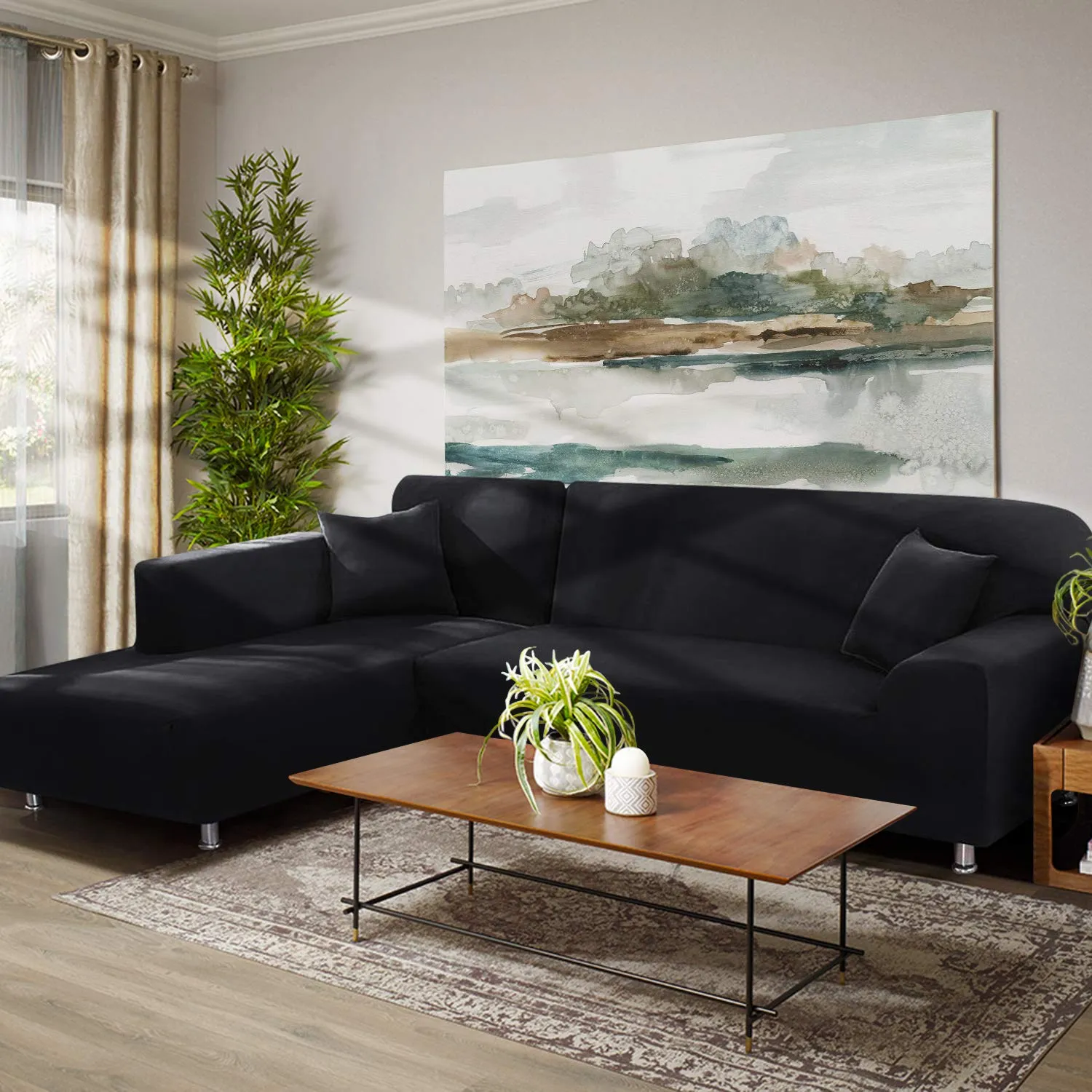 Light Grey L-Shaped Sofa Covers (3 Seater   3 Seater )