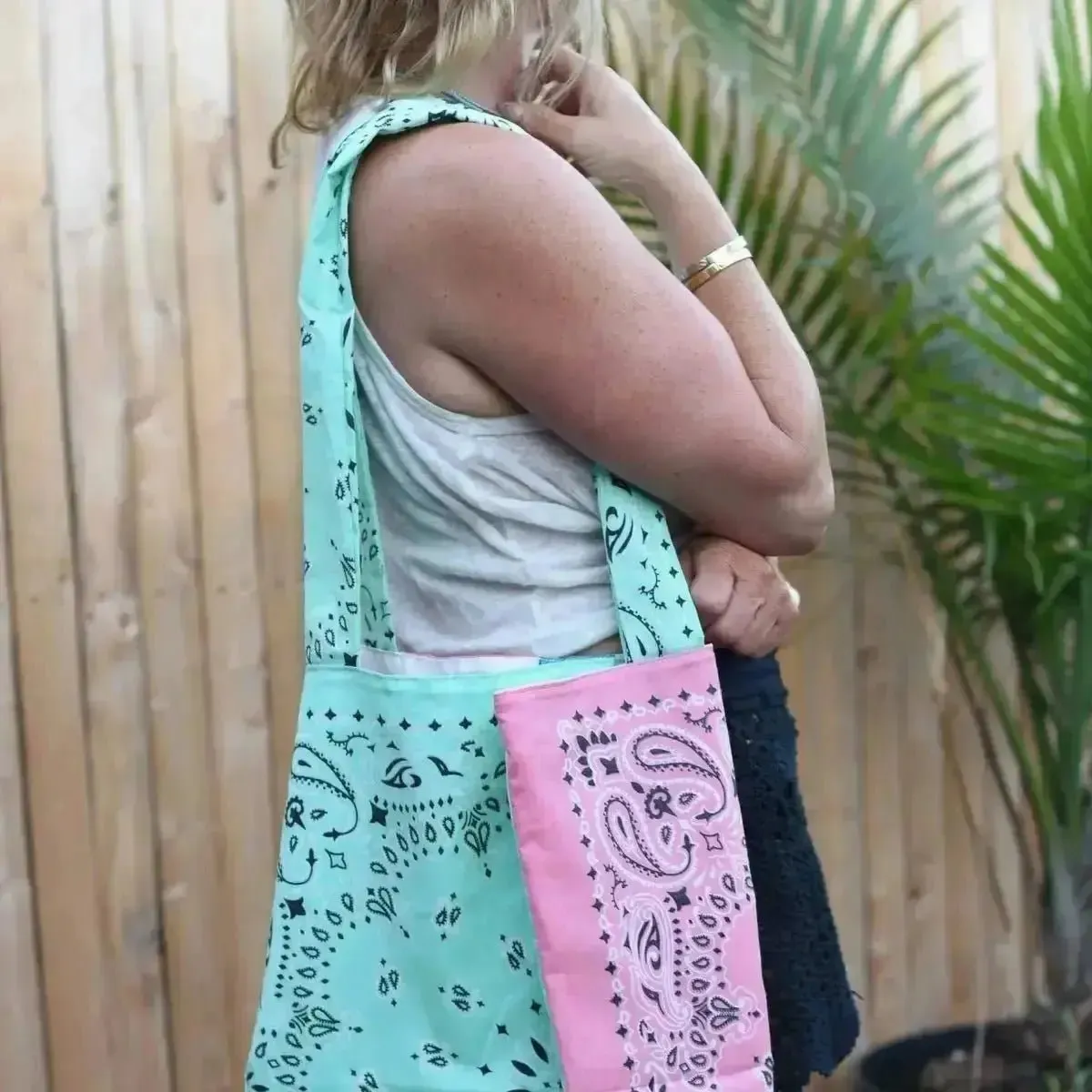 Light Pink & Mint Tote