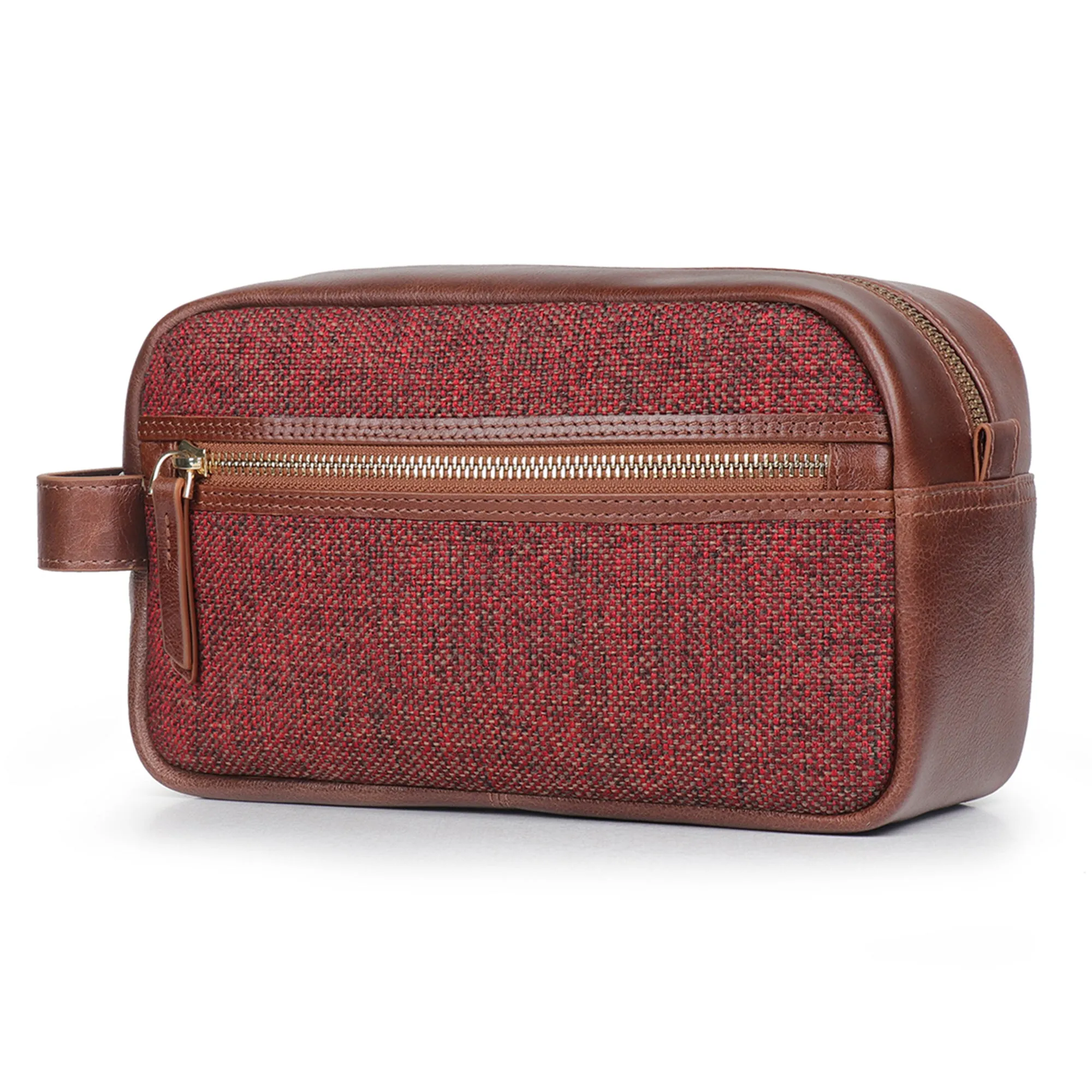 Londo Top Grain Leather Travel Toiletry, Dopp Kits, Makeup, Shaving Organizer Bag, Unisex