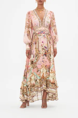 LONG BUTTON FRONT DRESS LETTERS FROM THE PINK ROOM