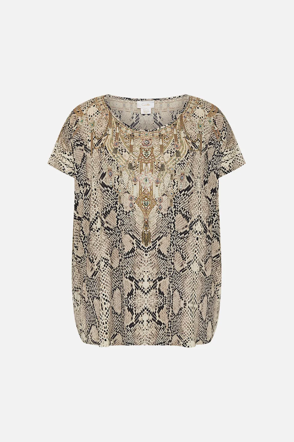 LOOSE FIT SCOOP NECK JERSEY TEE LOOKING GLASS HOUSES