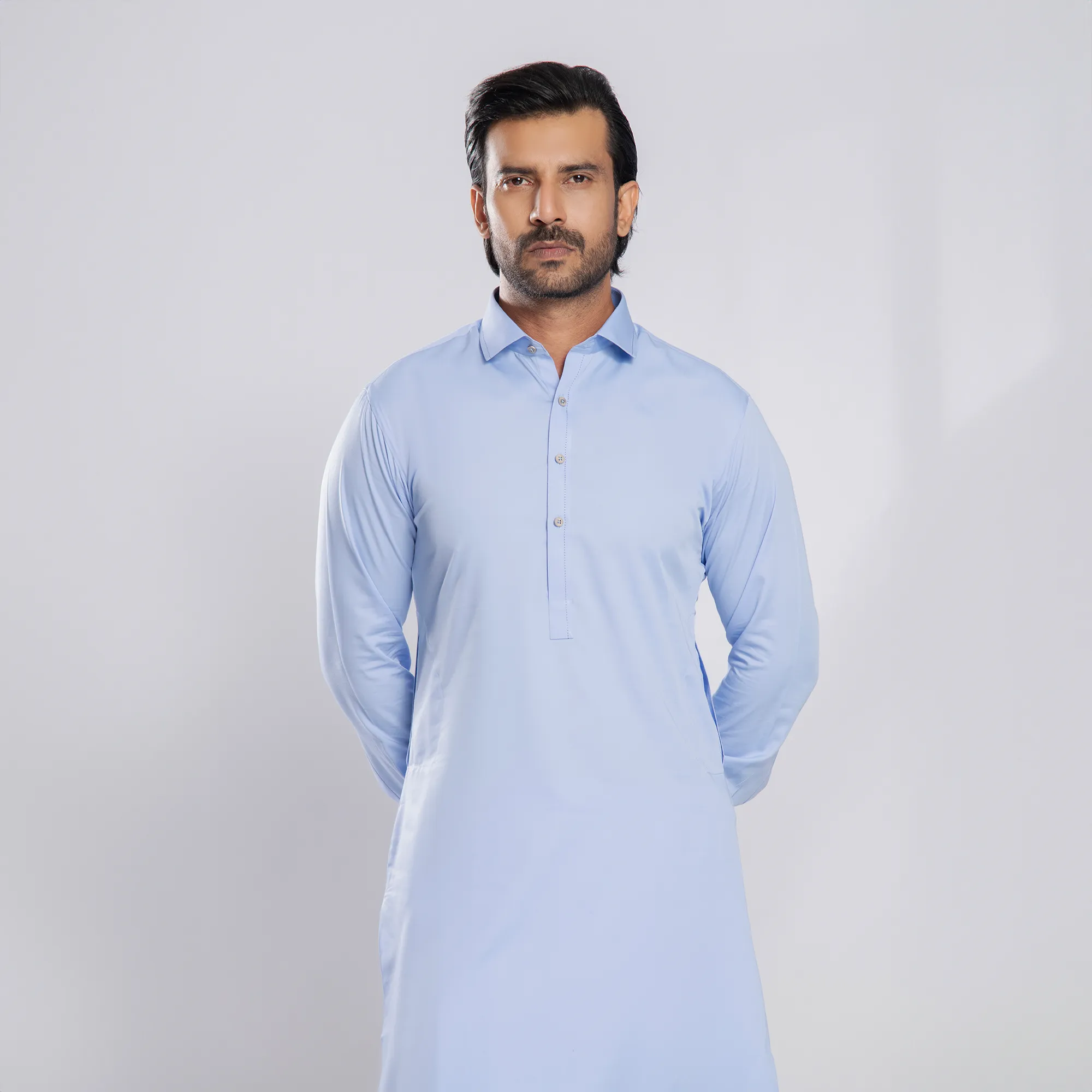 Luxurious Bambo - Sky Blue Shalwar Kameez