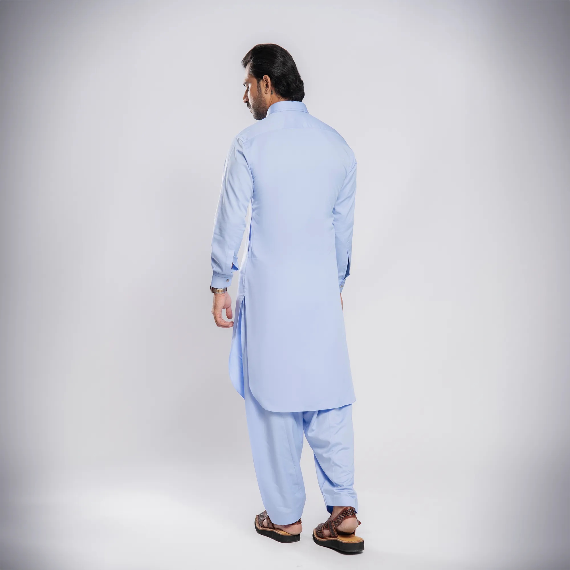 Luxurious Bambo - Sky Blue Shalwar Kameez