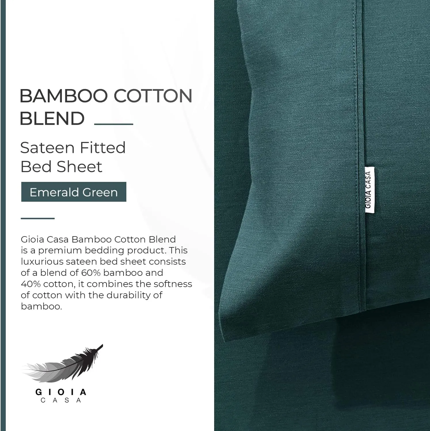 Luxurious Bamboo Cotton Queen Bedding Set - Gioia Casa