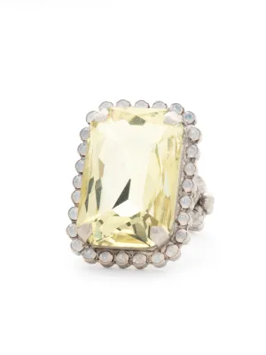 Luxurious Emerald-Cut Cocktail Ring - RBT69ASLZ