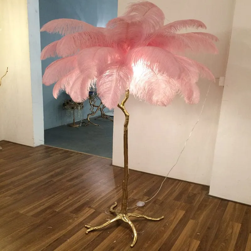 Luxurious Feather Floor Lamp