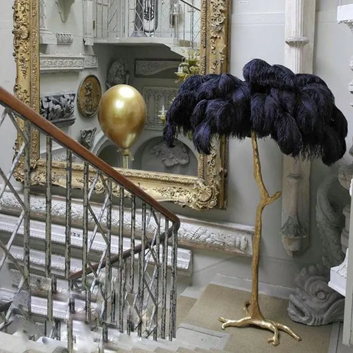 Luxurious Feather Floor Lamp