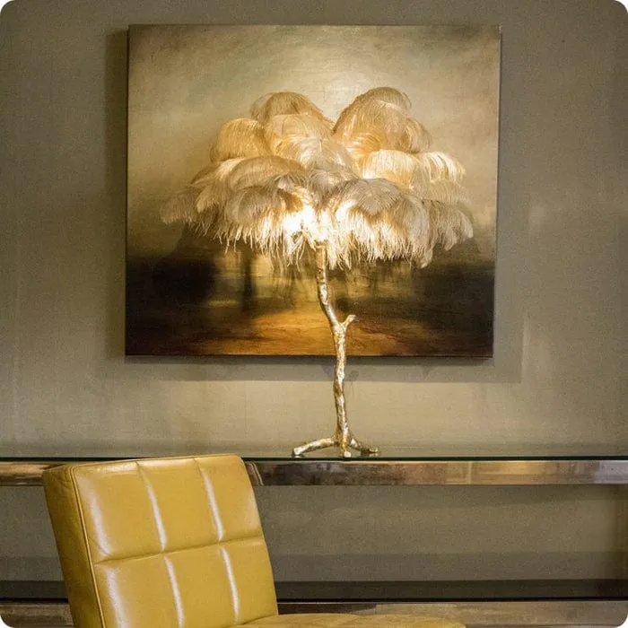 Luxurious Feather Floor Lamp