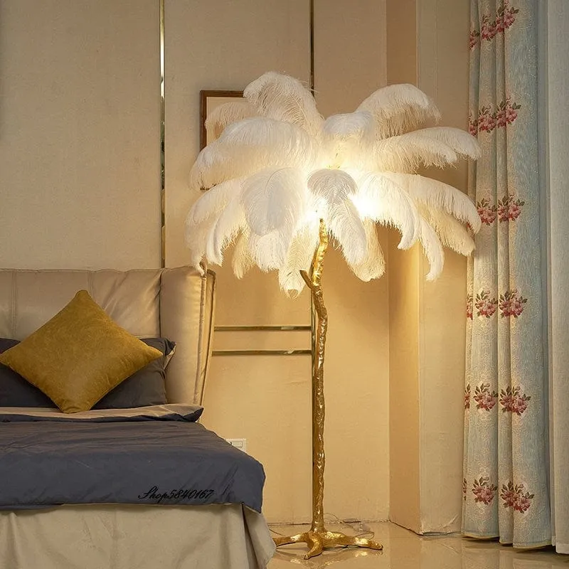 Luxurious Feather Floor Lamp