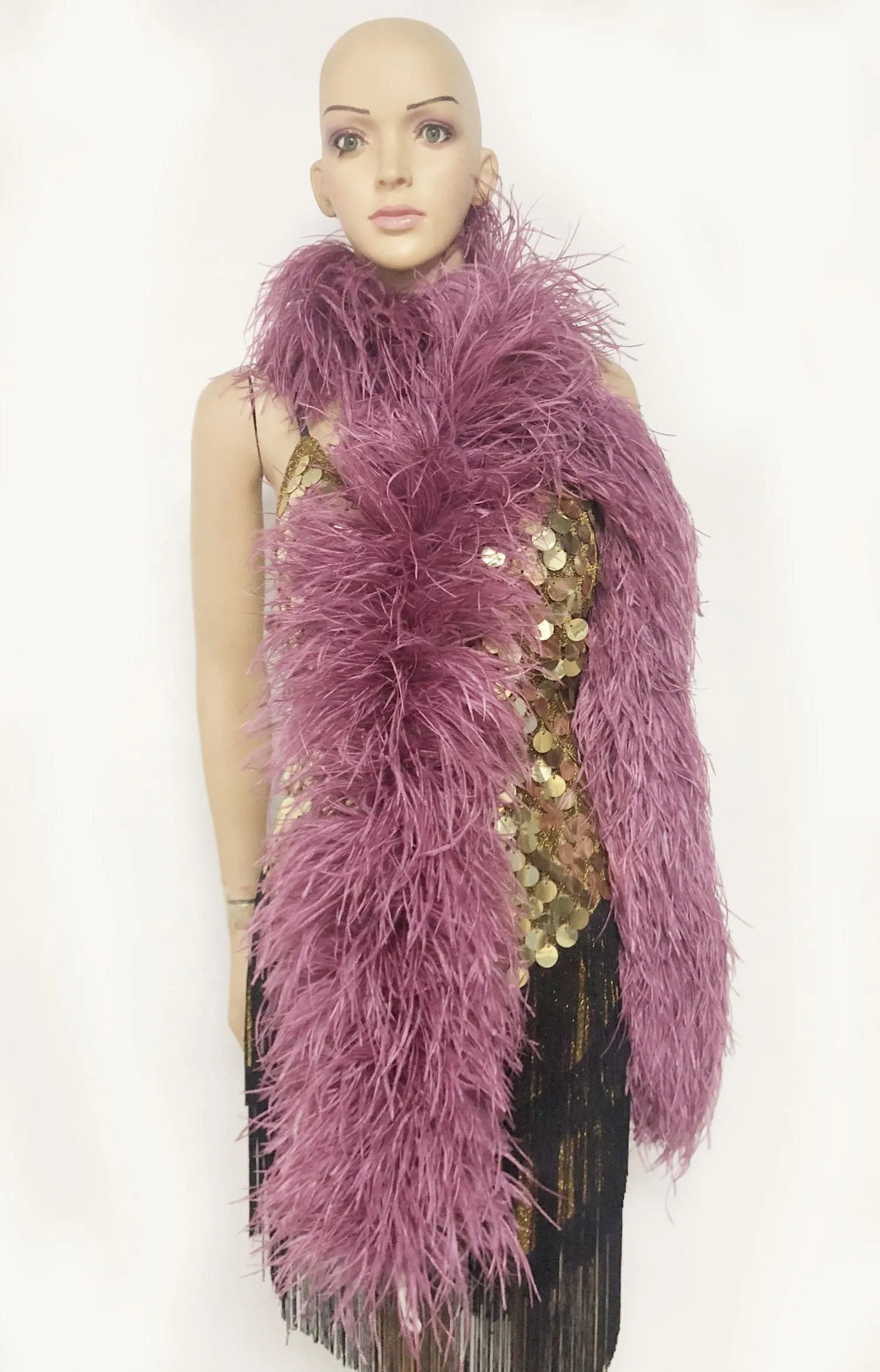Luxurious Fuchsia 12 Ply Ostrich Feather Boa