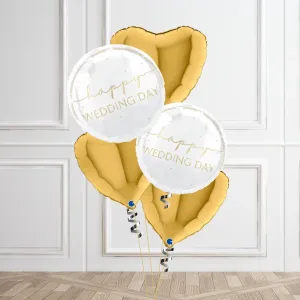 Luxurious Happy Wedding Day Balloon Bouquet