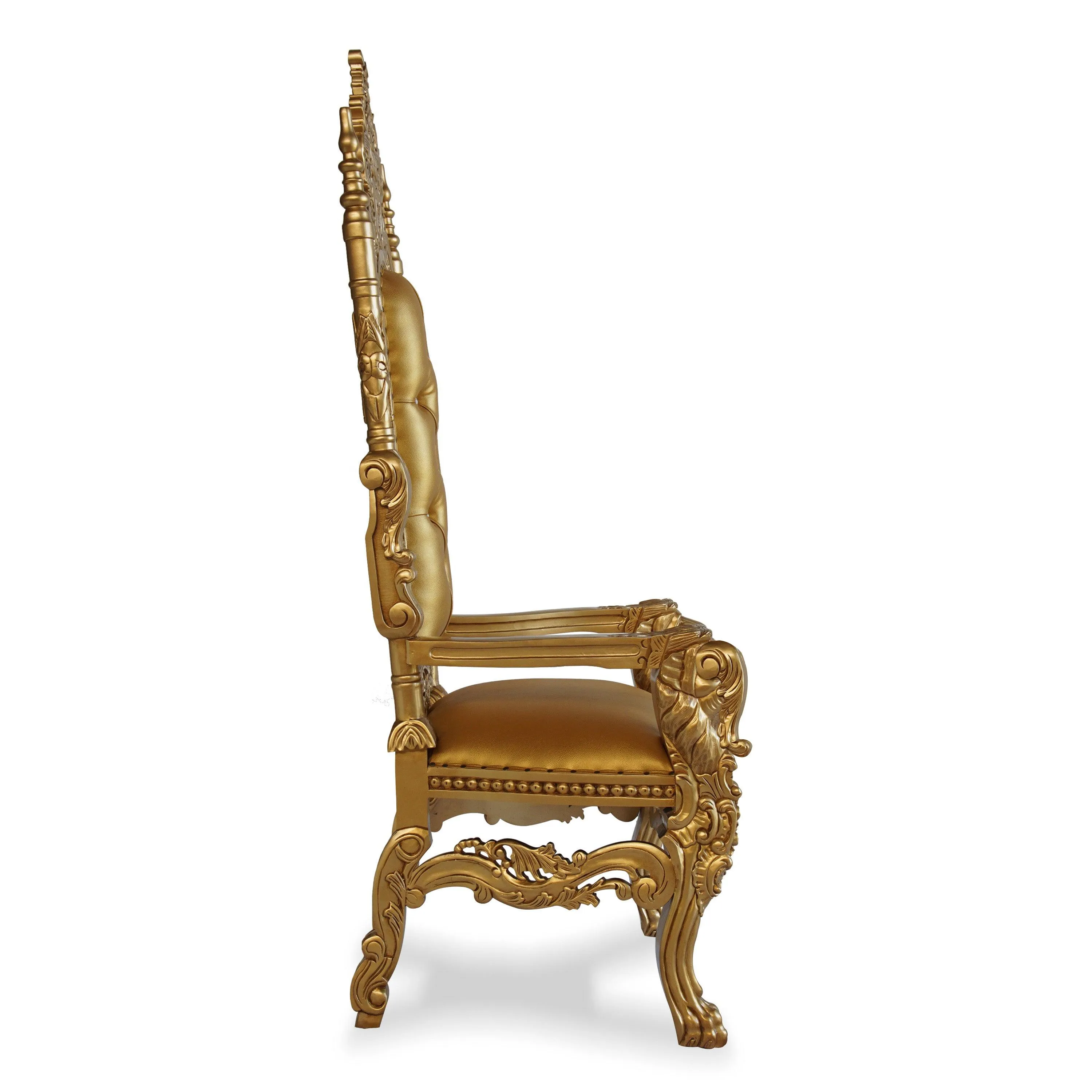 Luxurious High Back Throne Chair (Golden)