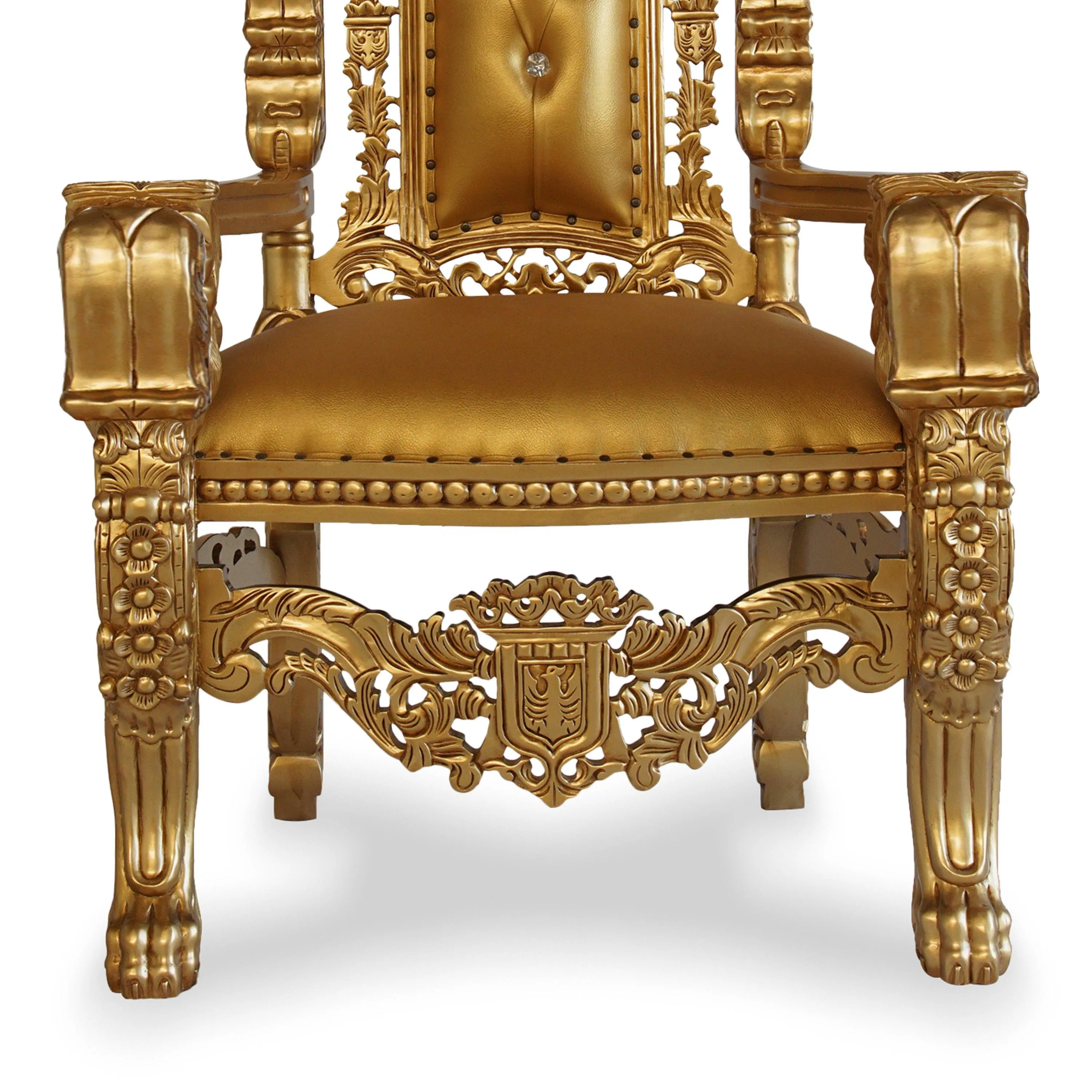 Luxurious High Back Throne Chair (Golden)