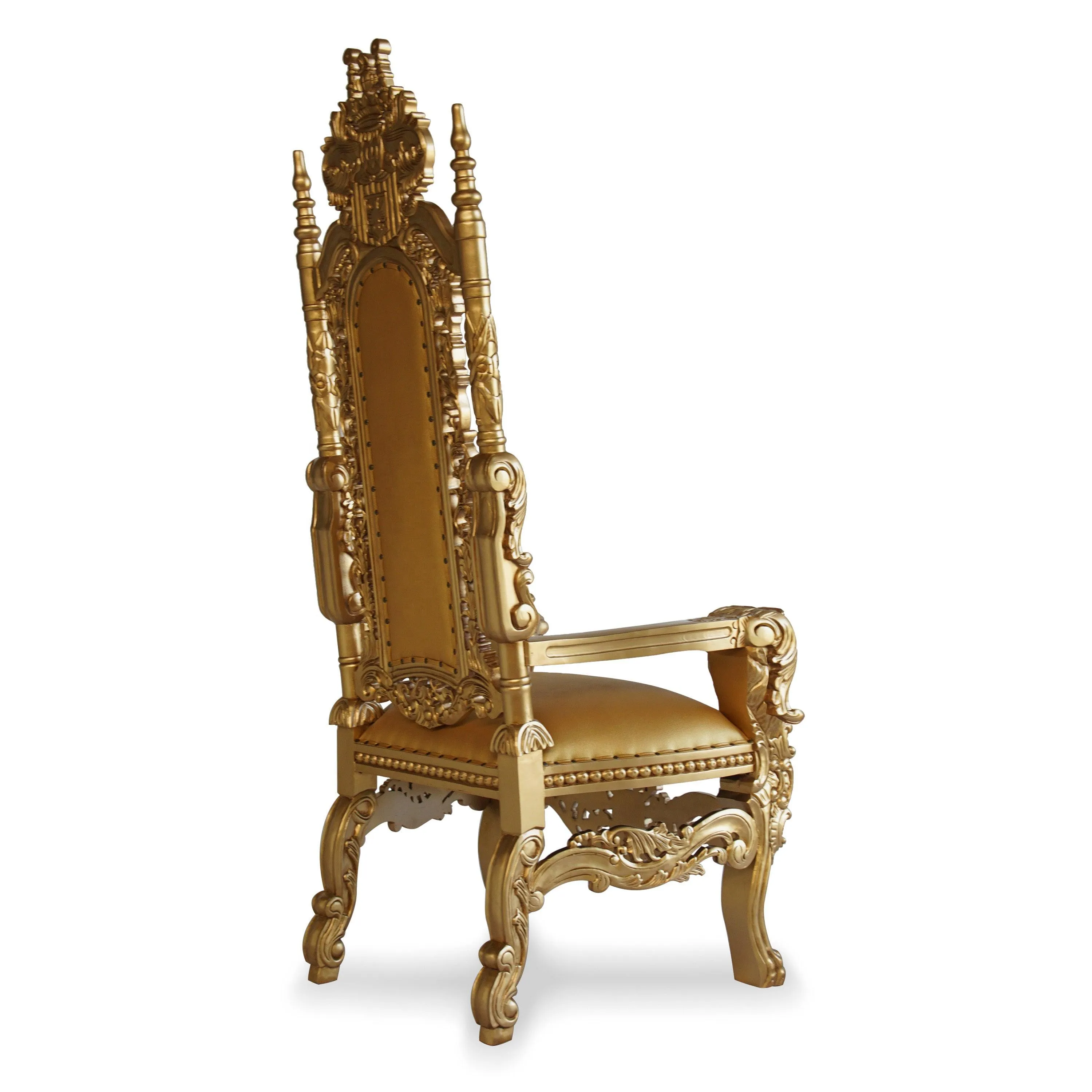 Luxurious High Back Throne Chair (Golden)