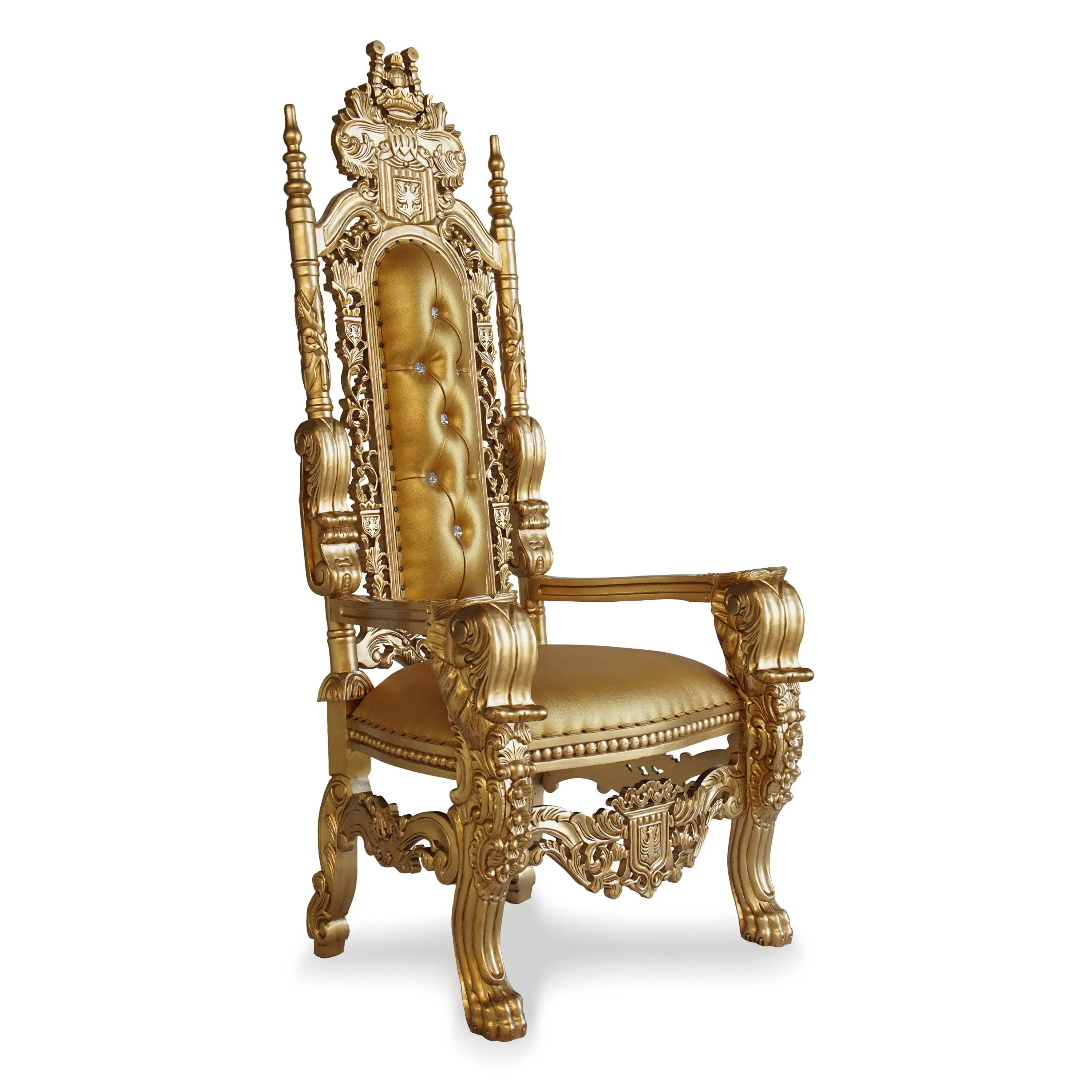Luxurious High Back Throne Chair (Golden)