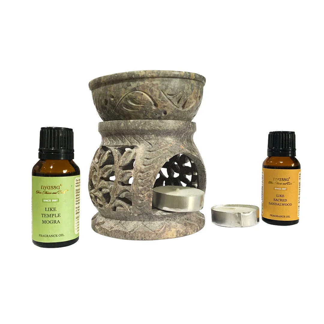 Luxurious Indian Soapstone Home Fragrance Set
