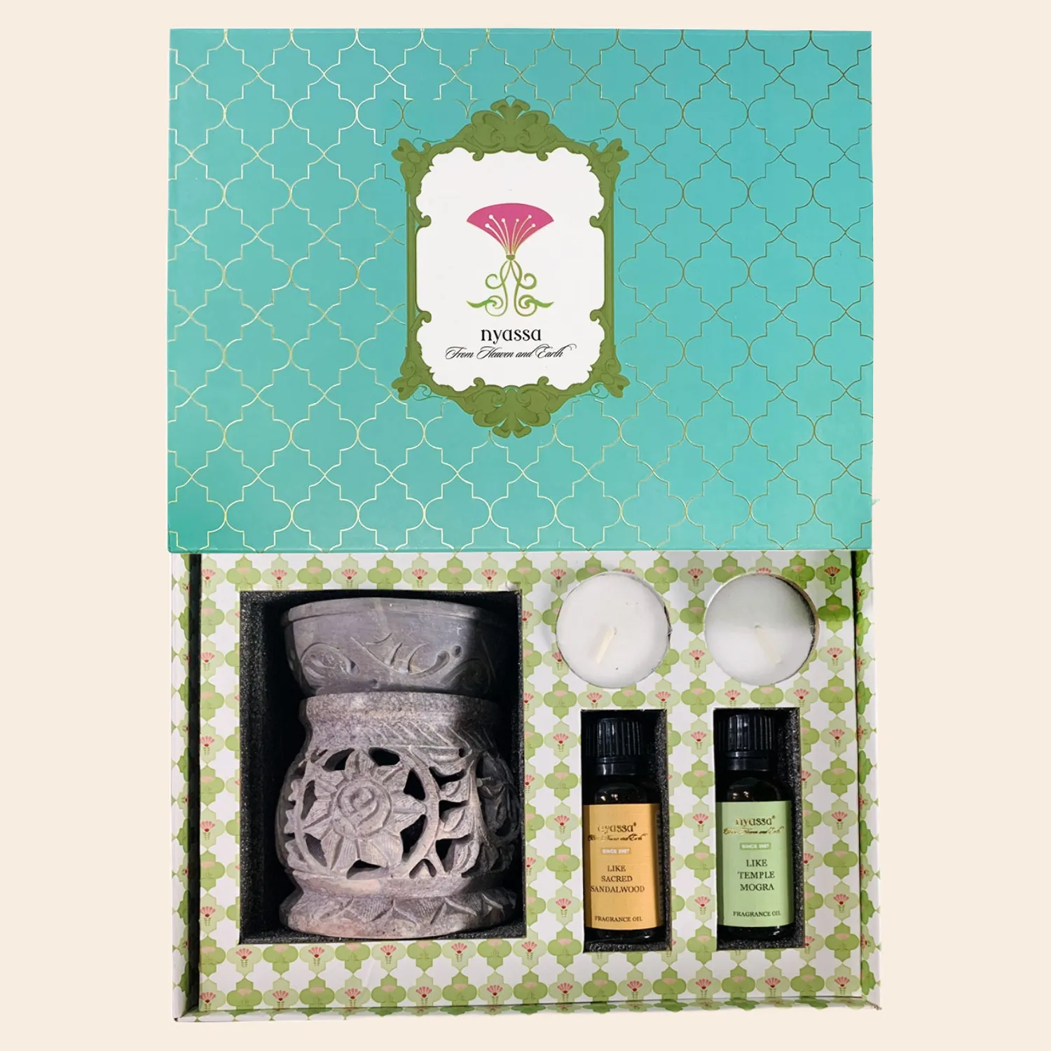 Luxurious Indian Soapstone Home Fragrance Set