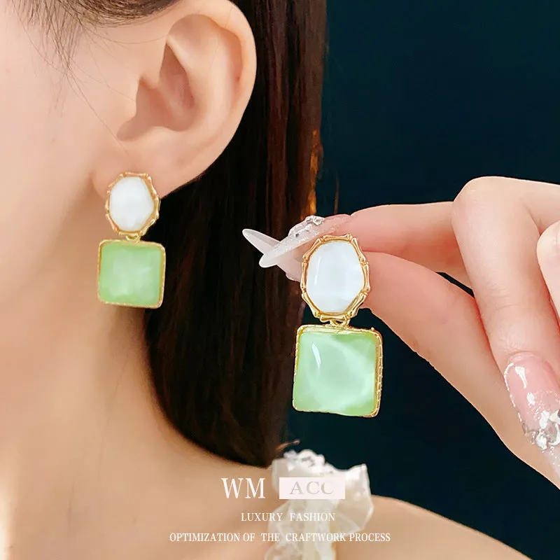Luxurious Irregular Geometric Plastic Handmade Earrings