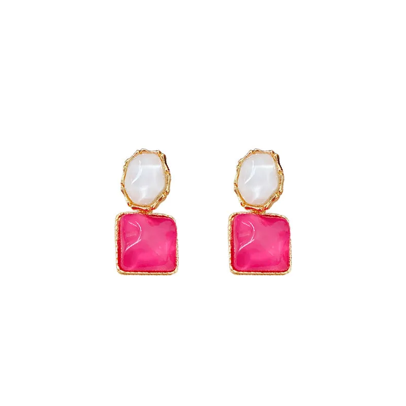 Luxurious Irregular Geometric Plastic Handmade Earrings