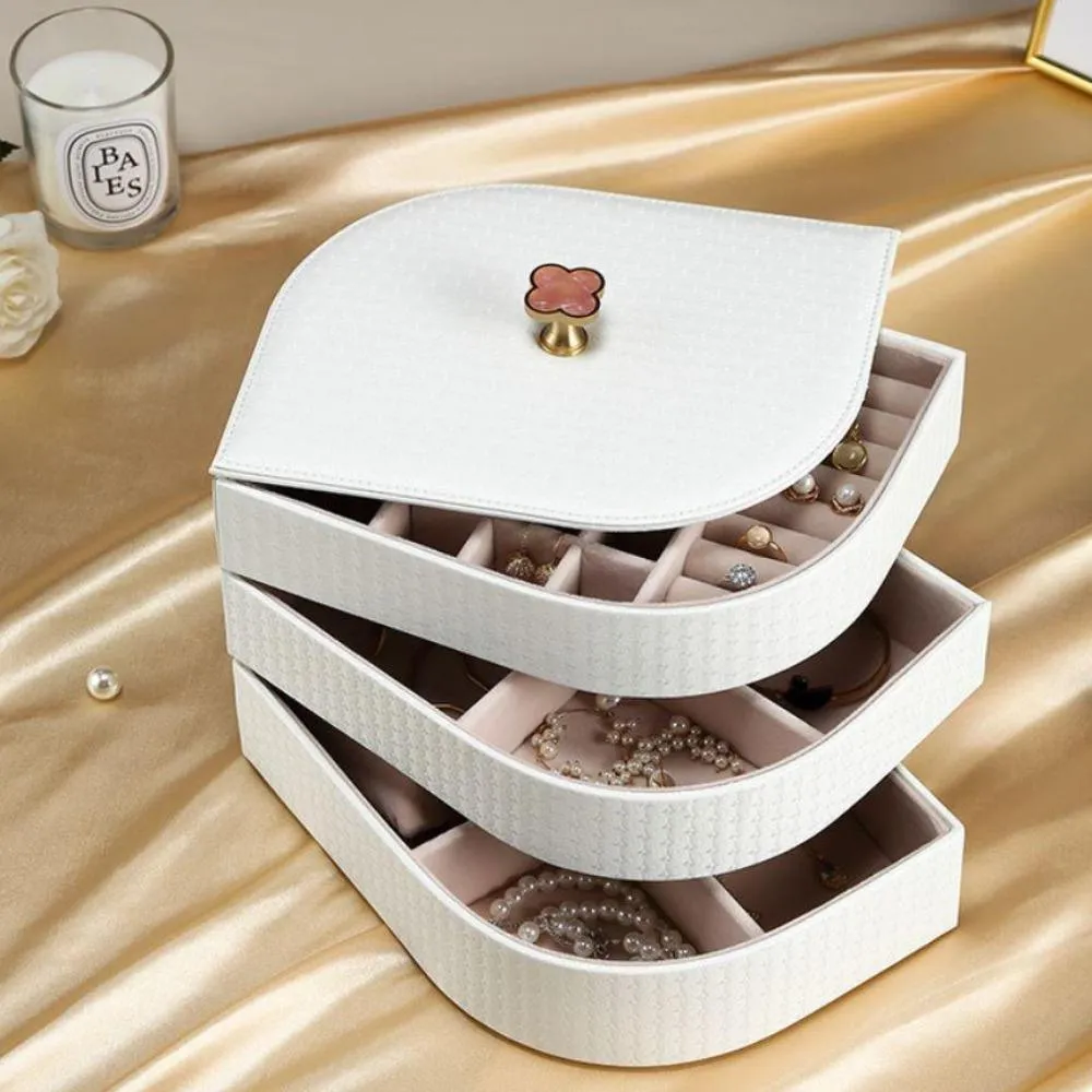 Luxurious Jewellery Box - Leaf White