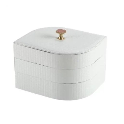 Luxurious Jewellery Box - Leaf White