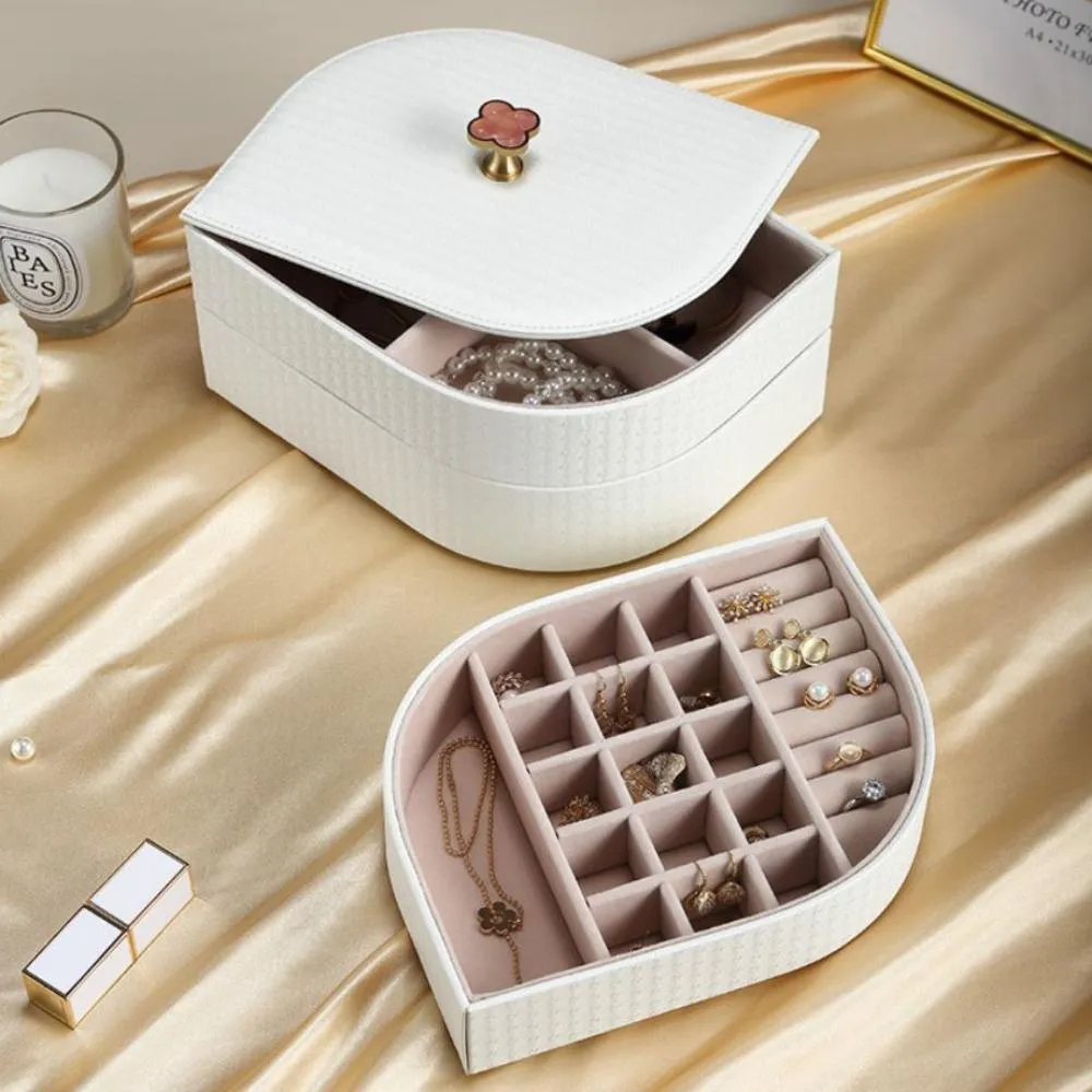 Luxurious Jewellery Box - Leaf White