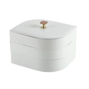 Luxurious Jewellery Box - Leaf White