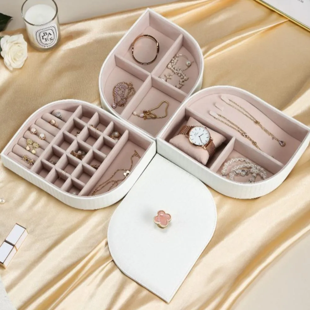 Luxurious Jewellery Box - Leaf White