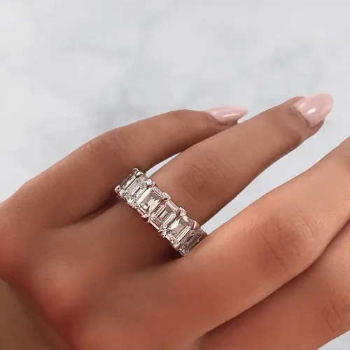 Luxurious Simulated Diamond Wedding Band Set