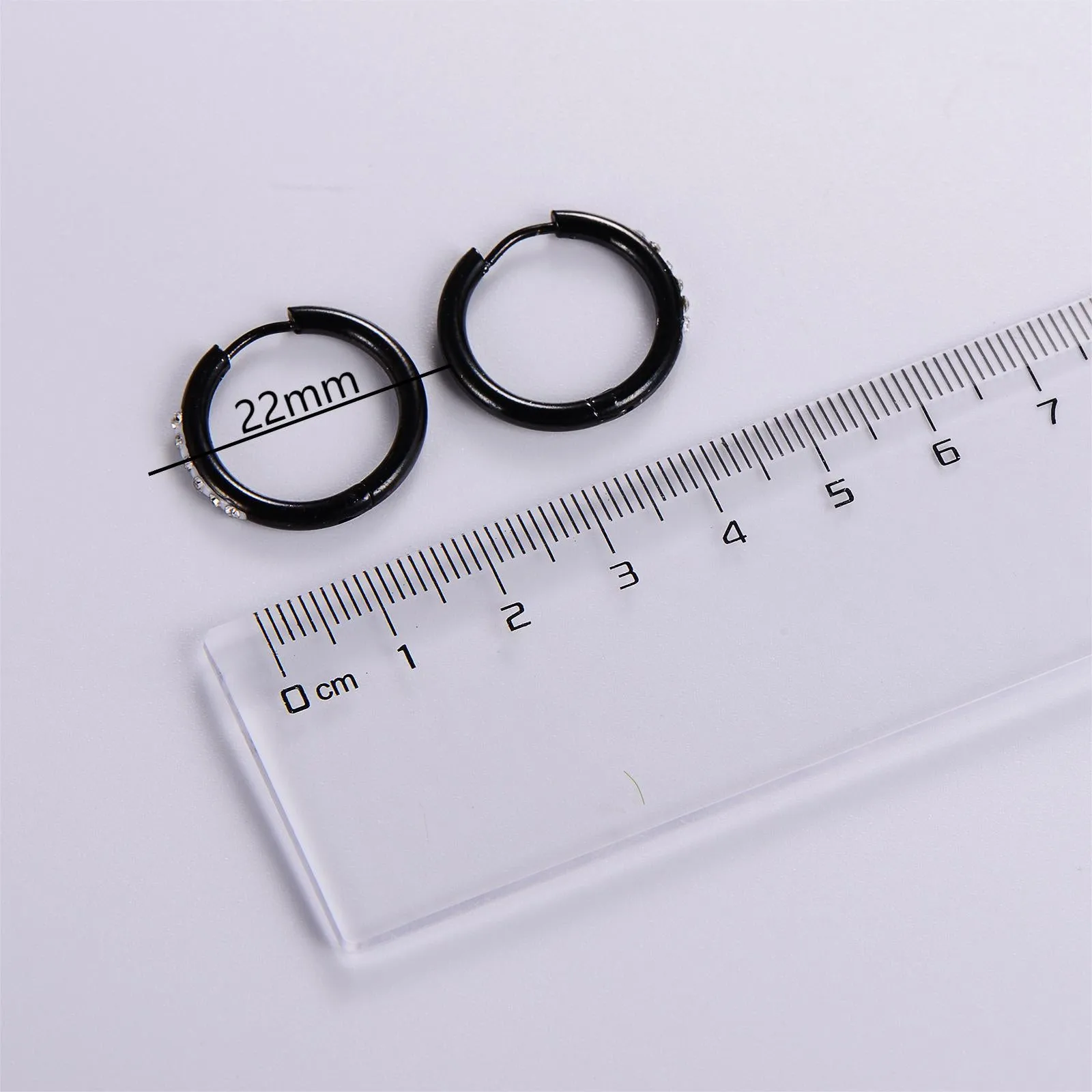 Luxurious Stripe Circle Round Stainless Steel Electroplating Earrings