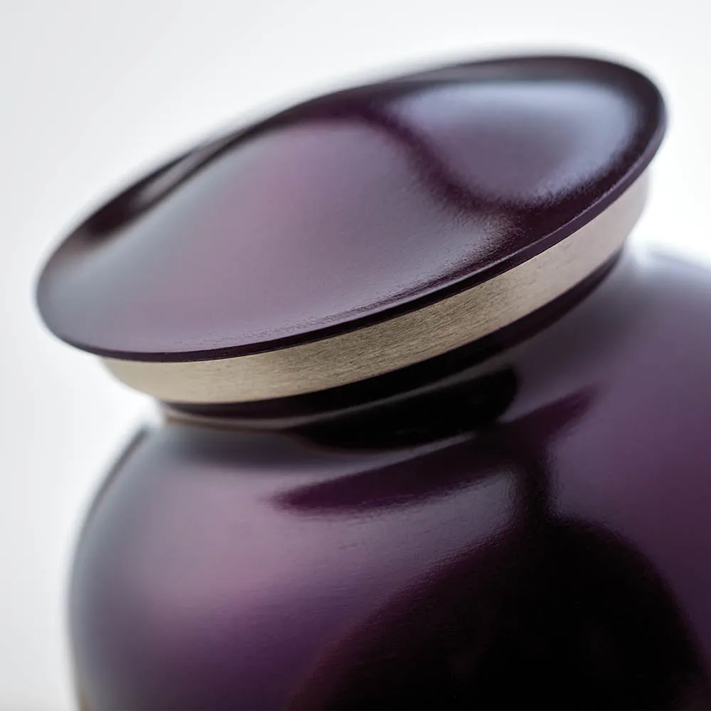 Luxurious Violet Cremation Urn In Extra Small