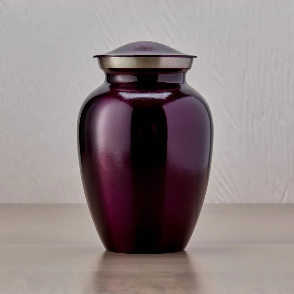 Luxurious Violet Cremation Urn In Extra Small